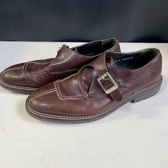 Donald J Pliner Kenzie Monk Buckle Strap Brown Leather Men Shoe Size 10.5 main image 4
